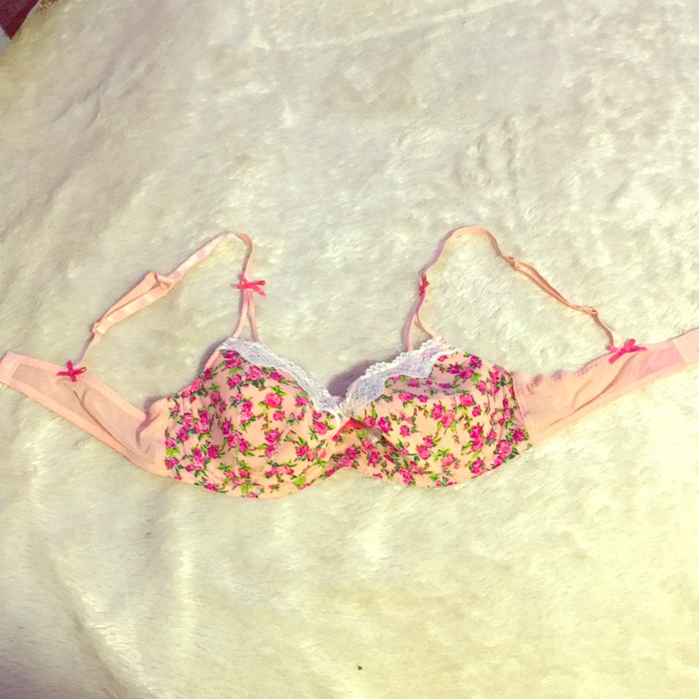 Betsey Johnson Floral Underwire Bra